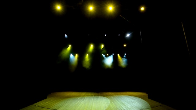 这场音乐会的舞台背景是黄色的灯光视频素材
