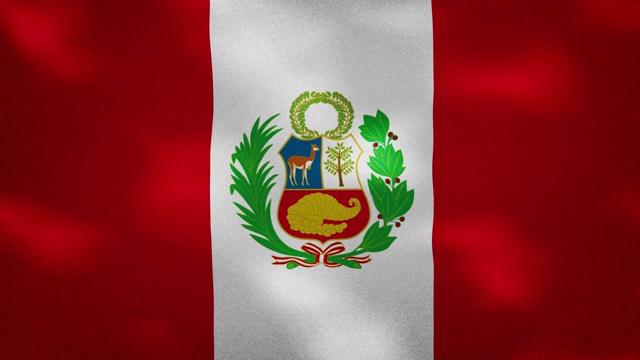 秘鲁密旗织物摇摆，背景环视频下载