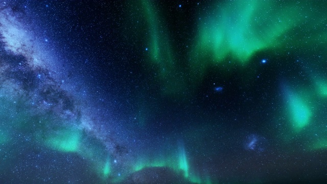 北极光在星空下的时间间隔为4K视频素材