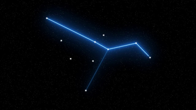 哥伦巴-以星场空间为背景的动画黄道星座和占星术符号视频素材