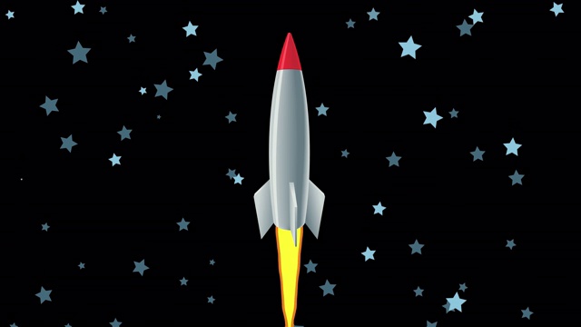 火箭的动画视频素材
