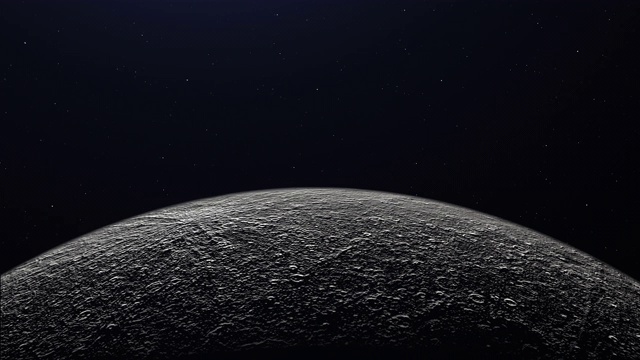新月的月亮表面。视频下载