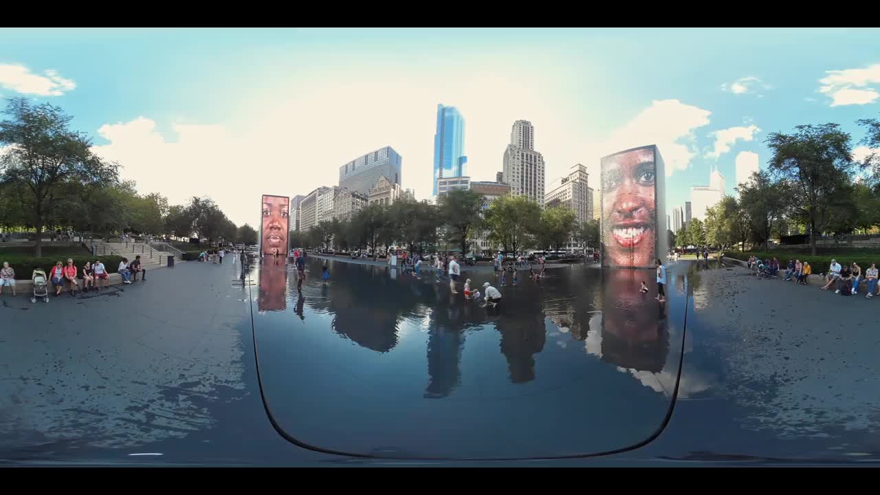 位于伊利诺斯州芝加哥市中心的皇冠喷泉视频购买