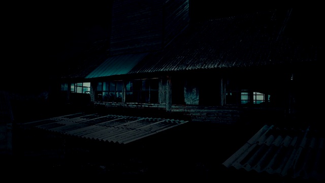 晚上废弃的阴森森的谷仓视频下载