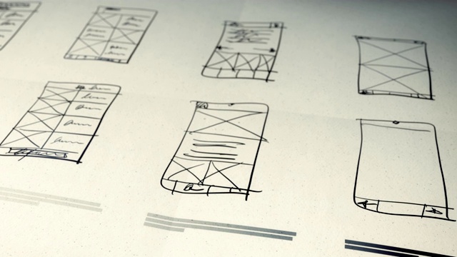 应用程序开发用户界面线框图手绘在纸上动画视频下载