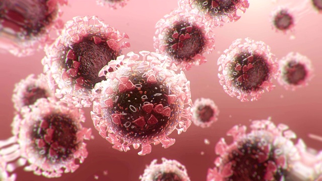 covid-19病毒细胞视频素材