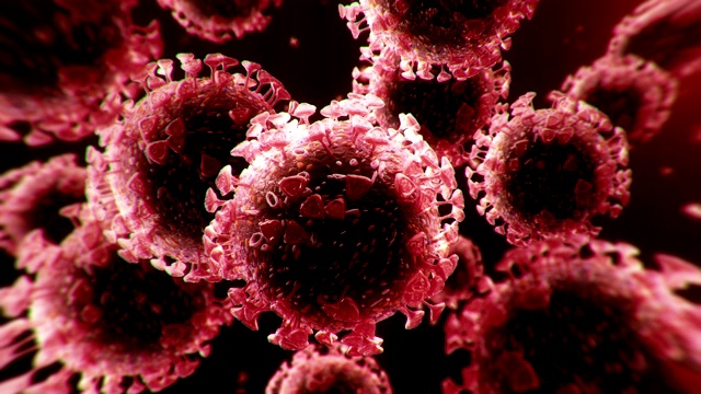 covid-19病毒细胞视频素材