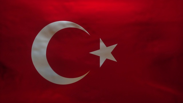 土耳其国旗被撕裂的3D动画视频素材