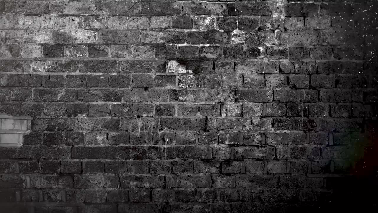 垃圾摇滚黑白砖墙背景。4k股票视频视频素材