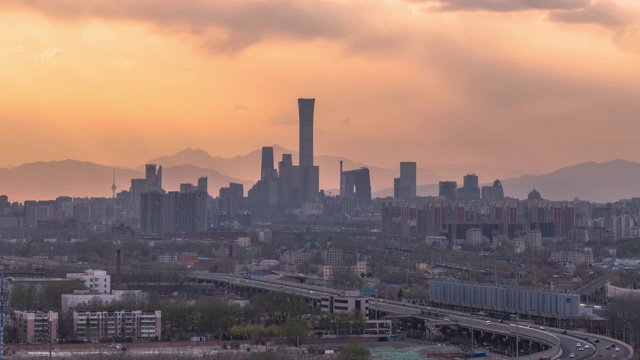 时光流逝——北京天际线视频素材
