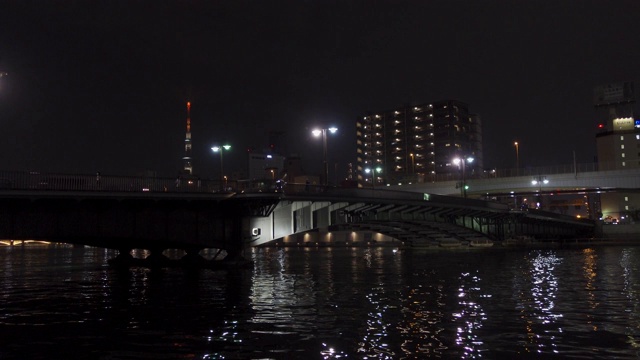 日本良果桥，东京夜景视频素材