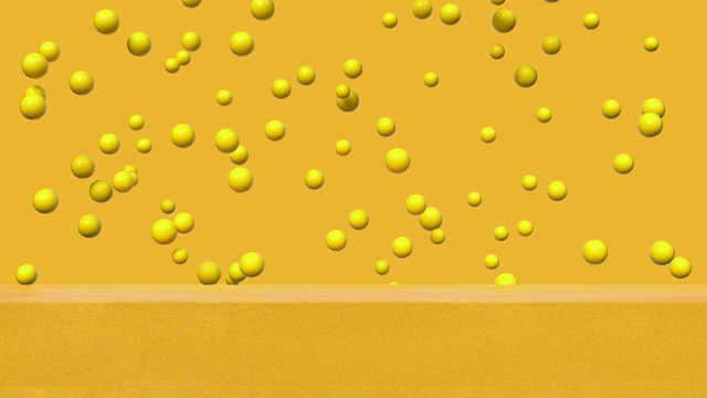 黄色场景抽象运动墙舞台3d渲染视频素材