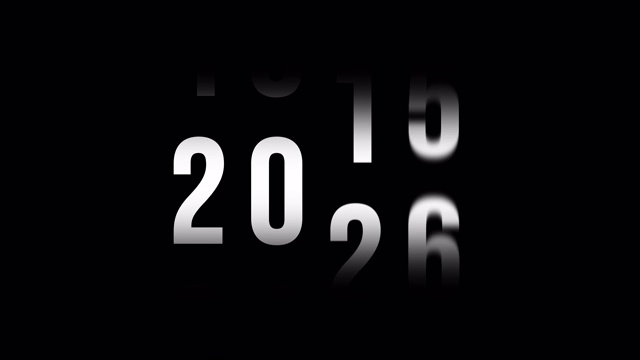 模拟计数器从1960年增加到2021年。年数字计数器视频素材