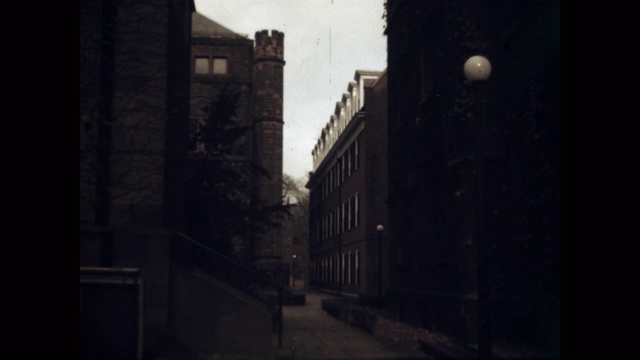 空旷的街道和建筑物，耶鲁大学，纽黑文，康涅狄格，美国视频下载