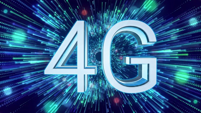 4G -抽象到互联网的速度-可循环元素- 4K分辨率视频素材