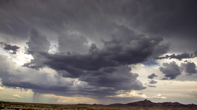 沙漠中的夏季风暴-时光流逝视频素材