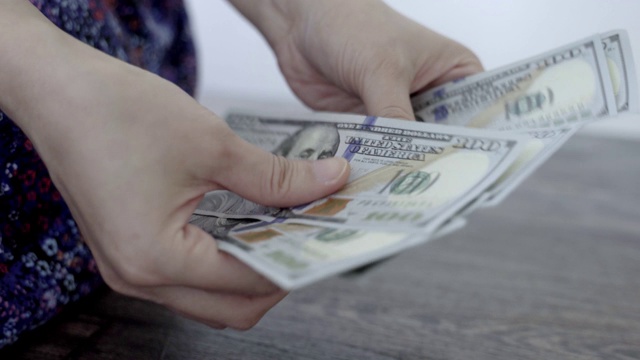 计算美元钞票视频素材
