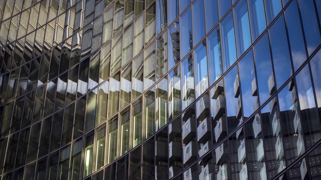 现代办公建筑的建筑摘要-时光流逝视频素材