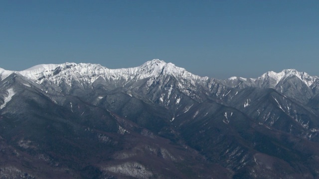 AERIAL, Yatsugatake Mountains，长野和山梨县，日本视频下载