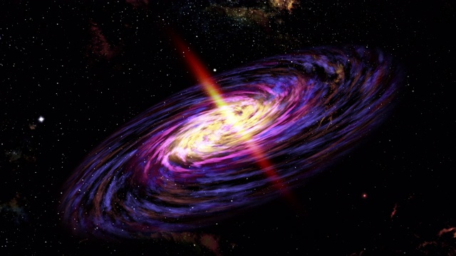 深空旋转螺旋星系。飞行穿越宇宙中的星场和星云到螺旋星系，银河系的4K 3D抽象动画。视频下载