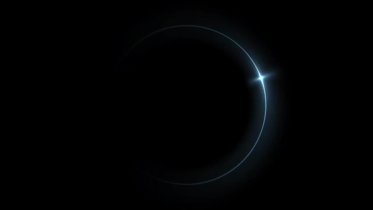 月食光，抽象透镜光晕环背景。视频素材