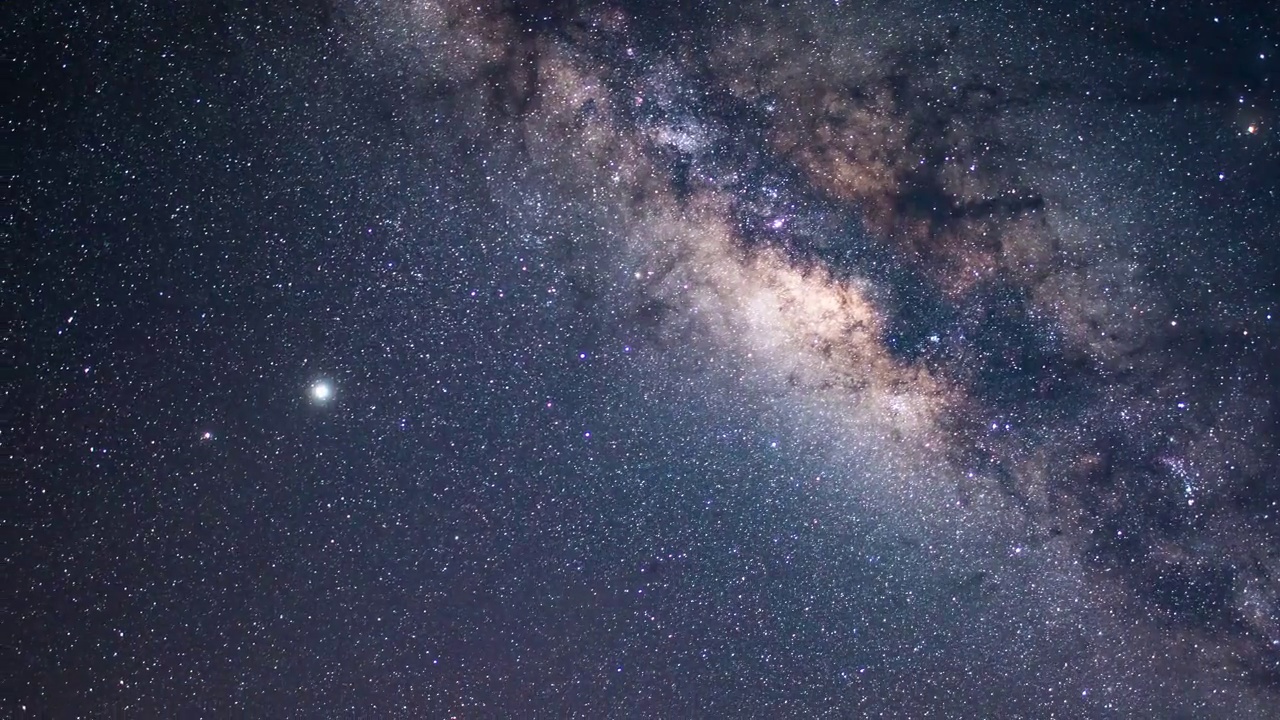 银河系和星系天空天文学的时间推移视频下载