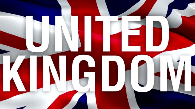 英国国旗设计视频在风中飘扬的大不列颠和北爱尔兰。英国国旗背景。英国英国国旗循环特写1080p全高清1920X1080镜头。欧盟Brexit国旗视频下载