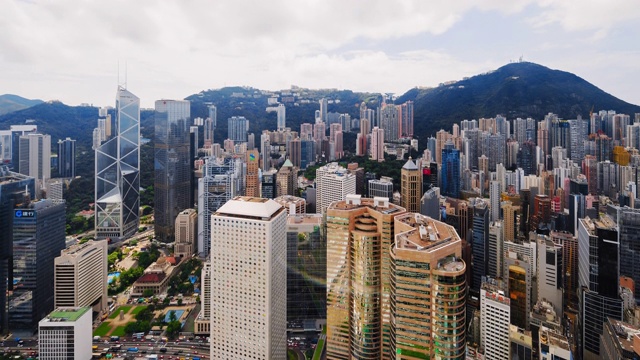 T/L WS TD香港摩天大楼和天际线，中国视频下载