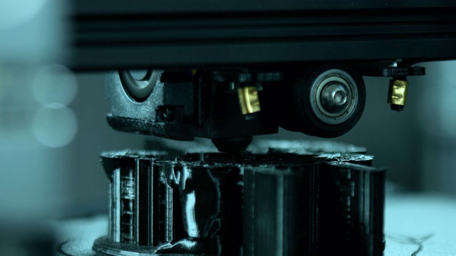 三维塑料打印机工作期间视频素材