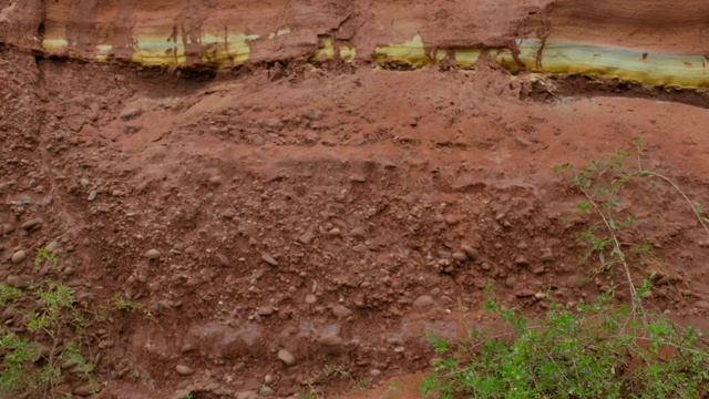 美国地质学者检查风成岩视频下载