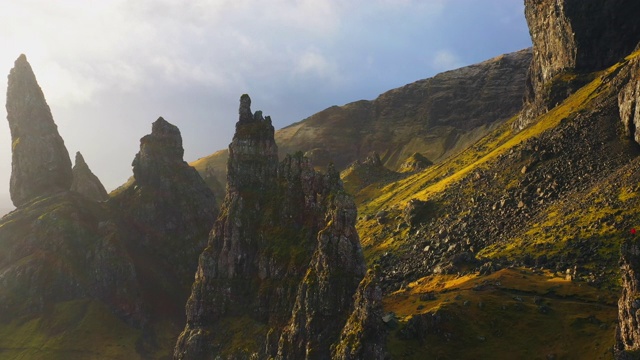 鸟瞰斯托尔老人，斯凯岛/苏格兰，英国视频下载