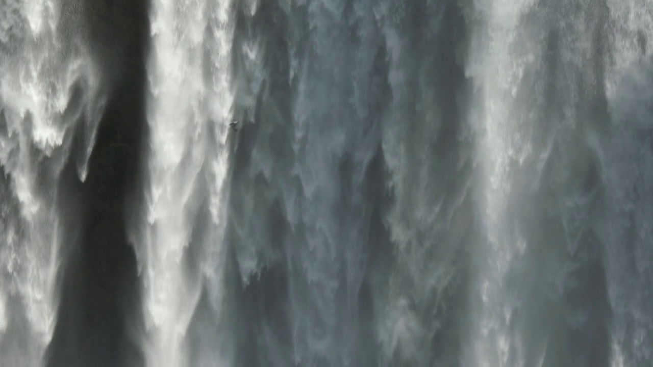 在冰岛斯科加佛斯瀑布前，竞拍者在飞舞视频下载