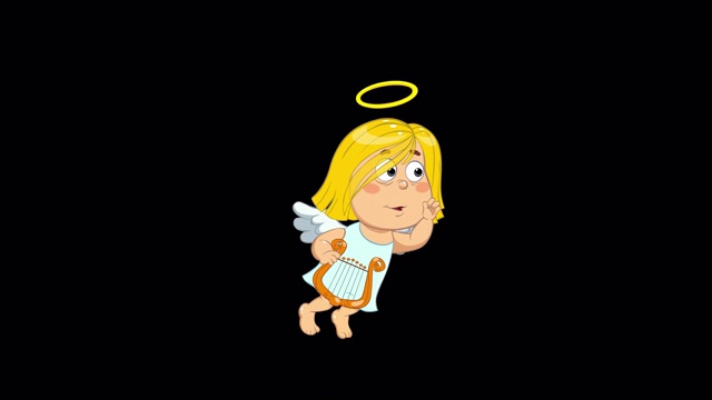 卡通天使的角色视频下载