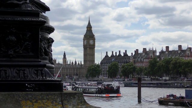 大本钟和伦敦河畔的景色。视频素材