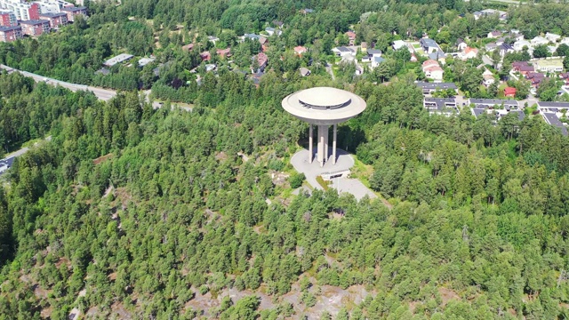 鸟瞰图的Haikaranpesa水塔在埃斯波。视频素材