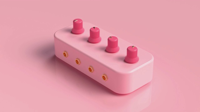 粉色音量按钮音效运动3d渲染视频素材