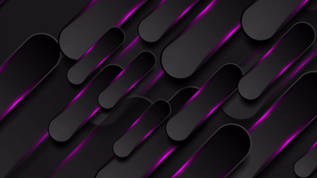 未来的黑色和霓虹紫色技术运动背景视频素材