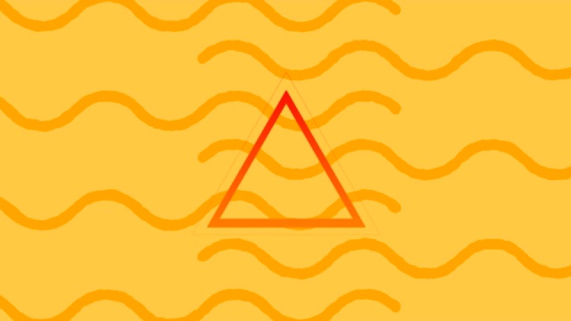 红色矩形和三角形的动画在催眠运动在无缝循环视频下载