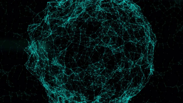 抽象丛背景三维渲染的未来网络概念数字，技术，背景，抽象的移动点与线链接。视频下载
