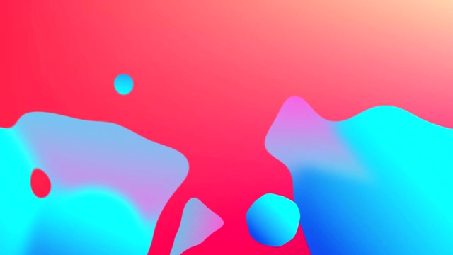 蓝绿色的泡沫在红色和粉红色的背景上破裂视频素材