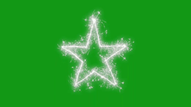 闪亮的星绿屏幕运动图形视频下载