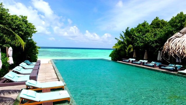 热带天堂，马尔代夫豪华度假视频素材