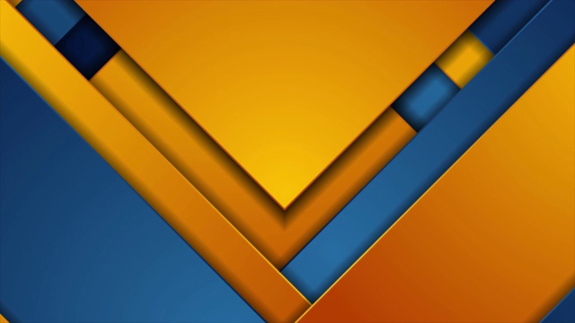 蓝色橙色几何材料抽象法人运动背景视频素材