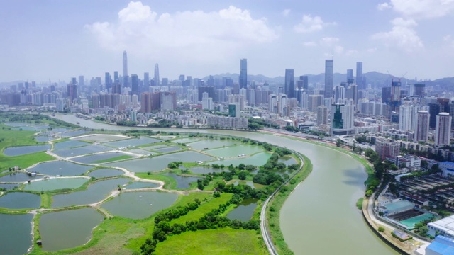 香港边境的乡村绿地景色视频素材