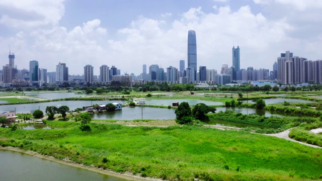香港边境的乡村绿地景色视频素材