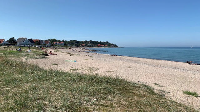 Panning Gilleleje海滩，北丹麦视频下载