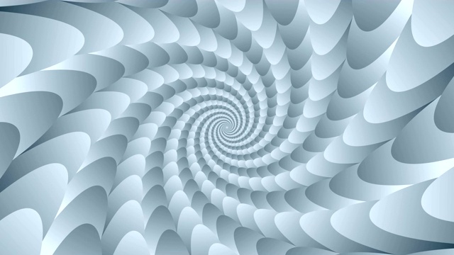 抽象的单色圆形螺旋催眠背景动画视频下载