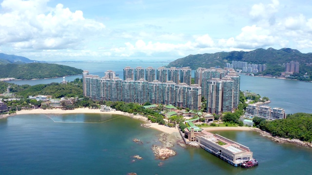香港马湾公园岛的无人机照片视频下载