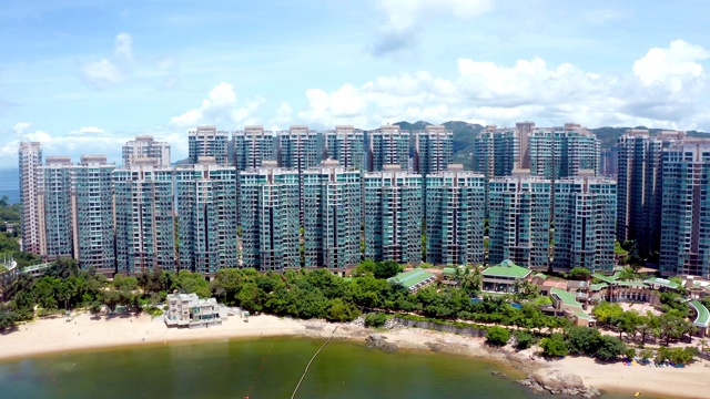 香港马湾公园岛的无人机照片视频下载