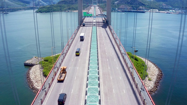 香港青马桥的无人机照片视频下载